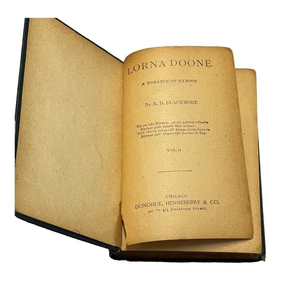 Lorna Doone A Romance of Exmoor by R. D. Blackmore Vol I, Vol II Hardcover Book - Picture 7 of 11